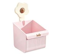 Organizador Adhesivo Soporte Multifuncional Que Ahorra Espacio Sin Taladro | de Almacenamiento para Pared Para Maquillaje Paño Peine Dentífrico Cepillo Aseo Pequeño Rosa