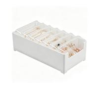 Organizador Almacenador De Cables | Estuche con compartimentos | Organizador Transparente Almacenador De Cordones | para electrónica, tarjetas, uñas, escritorio, negocios, mostrador, dormitorio, hogar