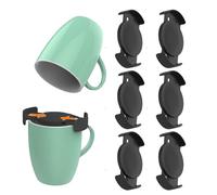 Organizador apilable de tazas de café - ABS 7,5 x 7 x 2,2 cm | Soporte para tazas de café | Estante de almacenamiento de tazas de cocina con brazo ajustable | Organizador de tazas de ahorro de espacio