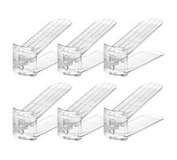 Organizador apilador de zapatos | Ahorro de espacio para zapatos de 6 piezas, ajuste de altura antideslizante de doble capa, soporte de contenedor apilable, puerta de entrada, cama, dormitorio, armari