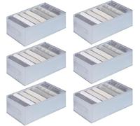 Organizador Armario 6 pcs Organizador Ropa de Tela Cajas Almacenamiento Plegable Para Almacenar Jeans Pantalones, Suéter, Camisetas, Organizador Armario Ropa Separadores De Cajones 34cm*17cm*12cm*7