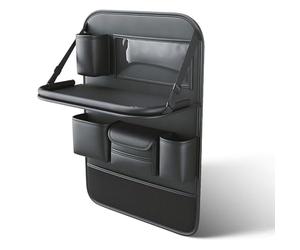 Organizador Asiento Coche con Mesa Plegable para Mercedes-Benz B-Class (W246 W247 2005-2025 2026), Protector Respaldo en Cuero PU Impermeable con Soporte para Tablet, Bolsillos de Almacenamiento