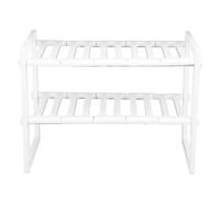Organizador bajo fregadero de 2 niveles, organizador de ollas y estufas ajustables, soporte de almacenamiento de gran capacidad para la organización de los elementos esenciales de cocina,