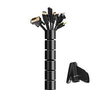 Organizador Cables Diámetro 22 mm - Longitud 3 Metros Uso para Organizador Cables Escritorio Puede Utilizarse para organizar Cables u ocultarlos Color Negro Se Puede Cortar como un Bricolaje