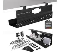Organizador Cables Escritorio - Bandeja bajo Mesa (Negro, 1 Unidad)