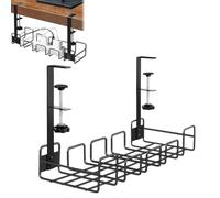 Organizador Cables Escritorio, Bandeja Cables Escritorio, Bandeja Portacables Bajo la Mesa, para Mantener los Cables Limpios y sin Perforación, Manejo de Alambre Sólido, para Hogar u Oficina