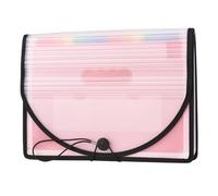 Organizador carpetas Archivos Accordian, 24 bolsillos, bolsas expandibles con cubierta, documento de tamaño A4 Para Escuela, Oficina y Hogar(Pink)