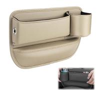 Organizador Coche Asiento para BYD FangChengBao Leopard 5 8, Bolsa de Almacenamiento para Huecos de Asiento de Coche, PU Caja para Auto Consola,B-Beige