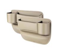 Organizador Coche Asiento para Suzuki MR Wagon 2001 2002 2003 2004 2005 2006, 2 Piezas Cuero Caja de Almacenamiento para Asiento con Portavasos, Accesorios Coche,Beige