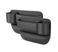 Organizador Coche Asiento para Suzuki MR Wagon 2001 2002 2003 2004 2005 2006, 2 Piezas Cuero Caja de Almacenamiento para Asiento con Portavasos, Accesorios Coche,Black