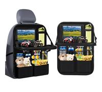 Organizador Coche y Protector Asiento Coche para Niños, con Organizador Asiento Coche, Protector Asiento Coche Respaldo, Mesa Plegable, Soporte Tablet, Impermeable y Bolsas de Almacenamiento