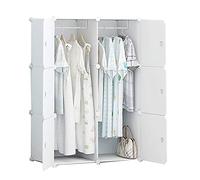 Organizador colgante de almacenamiento para armario con armario de esquina para dormitorio, dormitorio, fácil instalación, diseño a prueba de polvo, combinación sin 6 puertas