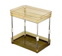 Organizador compacto con niveles para encimera de baño para almacenar botellas de maquillaje, tarros para el cuidado de la piel y artículos de tocador diarios en un espacio mínimo (2 niveles)