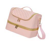 Organizador compacto de herramientas de manicura, bolsa de almacenamiento de esmalte de viaje con asa, bolsa de almacenamiento de herramientas de arte