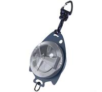 Organizador compacto de línea de pesca con diseño giratorio y secciones divididas para líneas líderes y ganchos (gris)