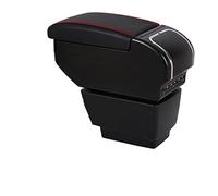 Organizador consola central para coche Reposabrazos de doble capa con portavasos, cenicero y 9 puertos USB para Skoda para Fabia 3 2015 2016 2017(E4 9USB)