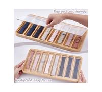 Organizador Correas Reloj Madera con 8 Ranuras, Estuche Almacenamiento para Relojes, Bandeja Organizadora Correas Reloj, Caja Almacenamiento para