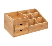 Organizador de 2 cajones con 6 compartimentos bambú