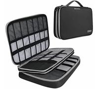 Organizador de accesorios electrónicos de viaje, bolso de almacenamiento de gran capacidad, organizador de cables, bolsa de transporte impermeable para computadora portátil de 11.6 pulgadas