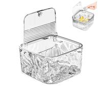 Organizador de accesorios para el cabello - Contenedor transparente con tapa | de almacenamiento artesanal del porta escritorio bandas la cabeza, lazos, elásticos, joyas, manualidades