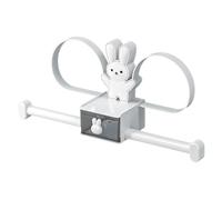 Organizador de accesorios para el cabello Soporte de banda para la cabeza multifuncional cubierto con soporte de scrunchie adhesivo de conejo con palitos antideslizantes, soportes y cajones circulare