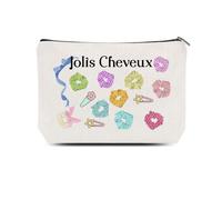 Organizador de accesorios para el cabello, viaje, bolsa de almacenamiento elásticos, diadema, estuche de maquillaje, portátil, lona para mujer, niña, bolsa de almacenamiento, pasadores y bandas