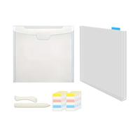 Organizador de álbumes de recortes con solapas - 12 bolsas transparentes de almacenamiento | Organizador de papel para scrapboosk de 30,5 x 30,5 cm | Contenedor a prueba de polvo para papel y
