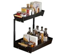 Organizador de almacenamiento de baño, cocina, cocina, contenedor de Shelf, maximizes Storage Space, diseño sturdy, (15,55 x 11,81 x 16,34 pulgadas), perfecto para baños, y artículos de comida