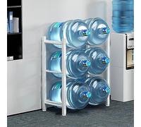 Organizador de almacenamiento de botellas de agua de 5 galones, soporte apilable para oficina, cocina, dispensador de agua, soporte de acero al carbono resistente, estante desmontable para jarra de