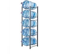 Organizador de almacenamiento de botellas de agua de acero al carbono, soporte for jarra de botella de agua de 4-5 galones, soporte for dispensador de agua apilable for cocina de oficina, soporte for