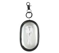 Organizador de almacenamiento de cables, bolsa de almacenamiento transparente visible para auriculares, gancho de bloqueo, protección de cargador digital portátil, bolsa de almacenamiento de viaje,