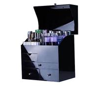 Organizador de almacenamiento de cosméticos Caja de almacenamiento de cosméticos de escritorio de 4 capas, organizador de maquillaje, tocador de separación, organizador de maquillaje con cajones, estu