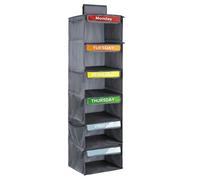 Organizador de almacenamiento de guardarropa - Estantes de armario plegables, cajas de almacenamiento apilables | Organizadores de ropa diaria para niños con 3 bolsillos laterales para dormitorio, org