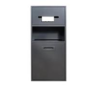 Organizador de almacenamiento de nicho de ducha empotrado, estante impermeable integrado con cubo de basura para ahorrar espacio en baños y baños