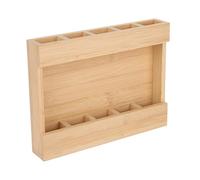 Organizador De Almacenamiento De Pajitas, Porta Herramientas Para Bebidas | Dispensador de Pajitas de Madera con Montaje Adhesivo para Ahorro de Espacio en Mesa y Cajón