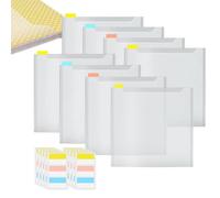 Organizador de almacenamiento de papel álbum - Clear 12x12 Sheot Shotes con tarjetas indexadas pegajosas | Organizador de almacenamiento de artes y oficios eficientes, gestión de diario, sólido org