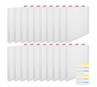 Organizador de almacenamiento de papel álbum - Clear 12x12 Sheot Shotes con tarjetas indexadas pegajosas | Organizador de almacenamiento de artes y oficios eficientes, gestión de diario, sólido org