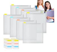 Organizador de almacenamiento de papel, estante para manualidades, contenedor de presentación de papel transparente, clasificador de álbumes de recortes ligero con etiquetas de tapa e índice, espacio