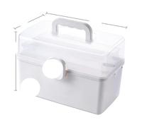 Organizador de almacenamiento de pastillero multifuncional de 3 capas de gran capacidad-34x19x21.5,