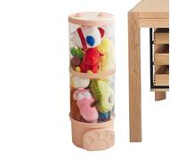 Organizador de almacenamiento de peluche: cuerpo de alto impacto, columna modular de 107 cm de altura, torre cilíndrica para vitrina con múltiples funciones, soporte para juguetes de PET grueso a
