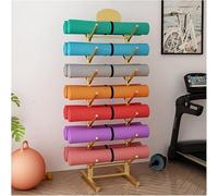 Organizador de almacenamiento de rodillos de espuma for esterilla de yoga, soporte móvil comercial independiente y resistente.(Gold,No wheels)