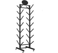 Organizador de almacenamiento de rodillos de espuma for esterilla de yoga, soporte móvil comercial independiente y resistente.(Nero,With wheels)