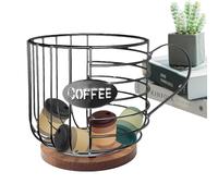 Organizador de almacenamiento de vaina de café-Soporte de taza de banco de varios niveles para k-cups y pod | Accesorio de bar de bar de comercial para librerías, oficinas y uso domest
