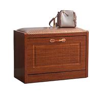 Organizador de almacenamiento de zapatos for asiento de banco de entrada tapizado de cuero,Banco de zapatos for el hogar moderno con estante for zapatos oculto,Banco de zapatero de primera calidad(Bro