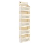Organizador De Almacenamiento Detrás De La Puerta: Estante Colgante De 5 Niveles Con Capacidad Para 44, Estante De Almacenamiento Sobre La Puerta Para Armario, Dormitorio, Guardería, Baño, Despensa, C