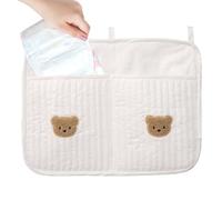 Organizador De Almacenamiento Para Cuna: Carrito De Noche Con 2 Bolsillos, Bolsillo Para Accesorios De Moisés, Soporte Para Juguetes De Guardería | Organizador Práctico Duradero Portátil Para Cuna De