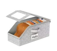 Organizador De Almacenamiento Para Gorras De Béisbol - Caja Organizadora Transparente Con Capacidad Para 24 Gorras, Contenedor De Gran Capacidad