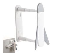 Organizador de almacenamiento para perchas, organizador flotante retráctil, ahorra espacio, montaje en pared, apilador de doble capa para armario, lavandería