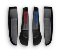 Organizador de almacenamiento para puerta lateral de coche,Bandeja organizadora para puerta de coche,Bolsillos con ranuras para puertas de vehículos | Juego de 4 bandejas de almacenamiento para puerta