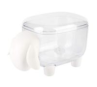 Organizador de Almacenamiento Plástico Algodón Hisopo Titular Ovejas Forma Baño Vanidad Encimerapara Palillos de Dientes(Blanco)